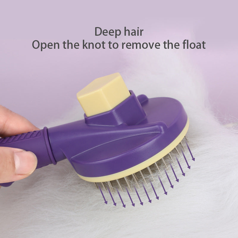 Self-Cleaning Pet Slicker Brush – Dog & Cat Grooming Brush for Shedding & Detangling