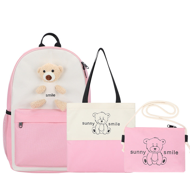 College Style Backpack Set for Girls – 3-Piece School Backpack, Lunch Bag & Pencil Case