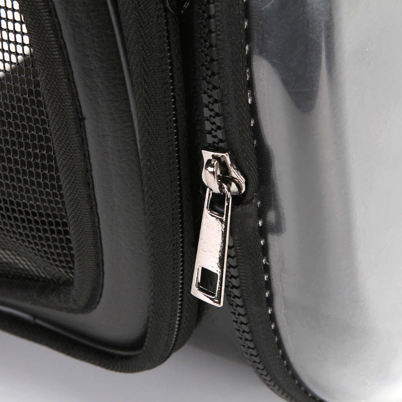 Transparent Foldable Pet Carrier Bag – Portable Travel Carrier for Cats & Small Dogs