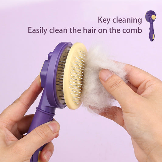 Self-Cleaning Pet Slicker Brush – Dog & Cat Grooming Brush for Shedding & Detangling