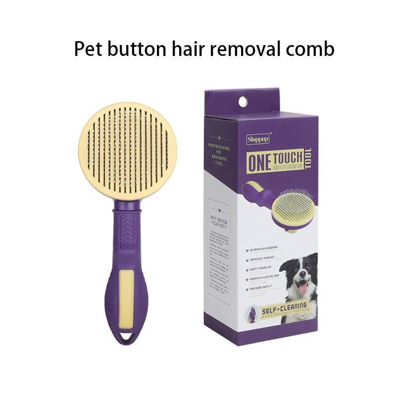Self-Cleaning Pet Slicker Brush – Dog & Cat Grooming Brush for Shedding & Detangling