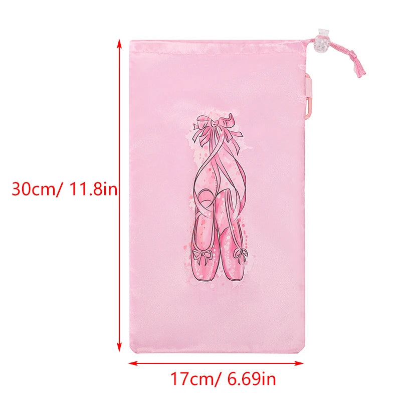 Portable Mesh Dance Bag Breathable Shoes Storage Pouch Girls Ballet Organizer Bags Shoe Pouches Bag Drawstring Dance Shoes Pouch