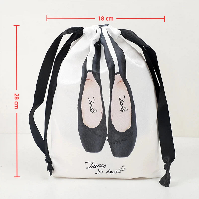 Portable Mesh Dance Bag Breathable Shoes Storage Pouch Girls Ballet Organizer Bags Shoe Pouches Bag Drawstring Dance Shoes Pouch
